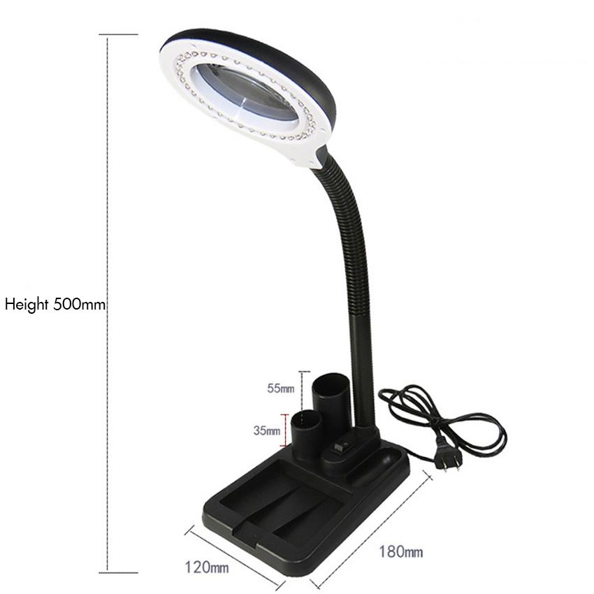 Flexible Lupe 5x 10x Tisch & Schreibtisch-Lupe Energiesparende LED Ultra Helles Licht Elektronik-Reparaturwerkzeug