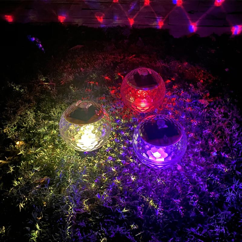 Colorful Solar Water Float Light Waterproof Pond Floating Light Magic Ball Light For Garden