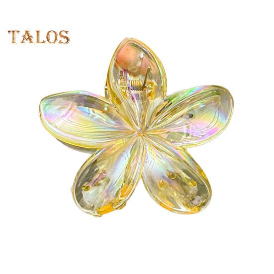 Women Hair Clip Colorful Flower Shape Back Head Hair Claw Horsetail Hair Decoration Hair Styling Tool