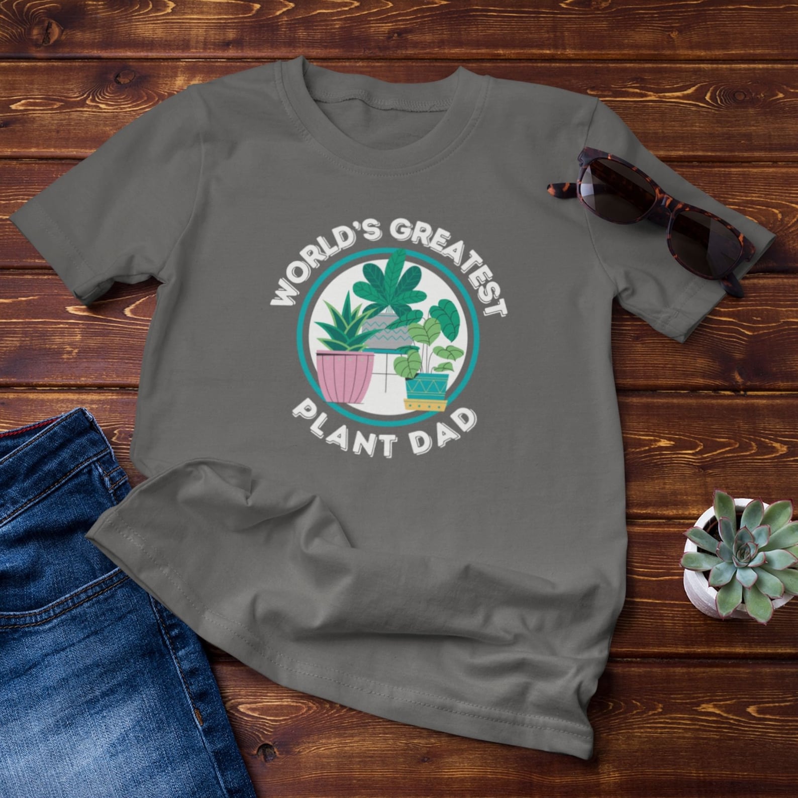 Plant Dad T-Shirt: World s Greatest Gardener Gift S
