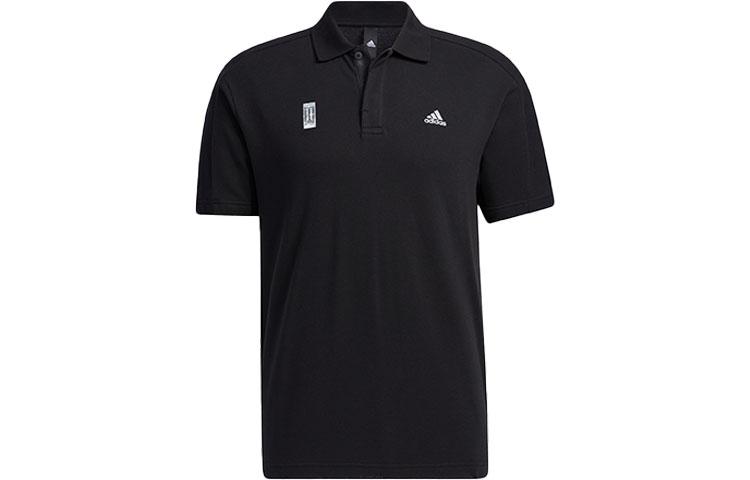 Adidas Polo Shirts Men s Black Polo Collar Moderate Straight Fit GP0825 S