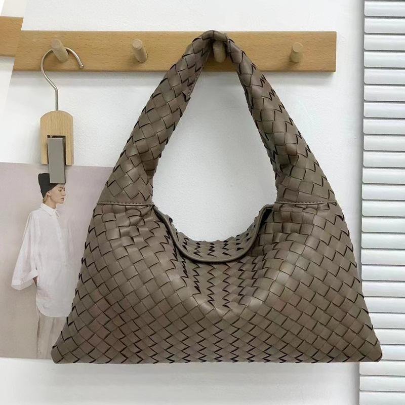 Geantă de hamei din piele, țesută manual, din piele de vacă, geantă tote de capacitate mare, geantă de femei, geantă pentru navetă, umăr, sub axilă