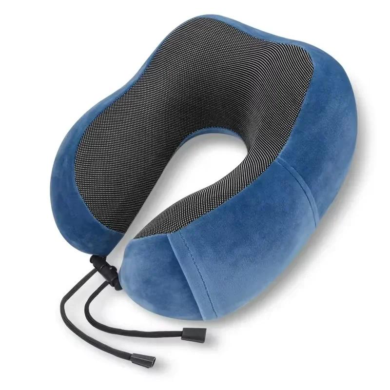 Memory Foam Neck Pillow Travel Pillow Portable Slow Recovery U-Shaped Print Pillow Comfortable Supportive Home Travel Essential