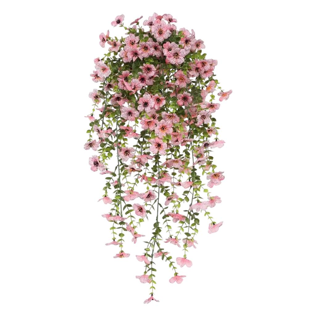 Artificial Hanging Flower Realistic Silk Garland with Cascading Leaves for Indoor Outdoor Decoration
