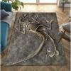 Dinosaurier-Fossilien-Bereich Teppich Anti-Rutsch-Teppich Schlafzimmer Wohnzimmer Zimmer Schlafzimmer Heimdekoration
