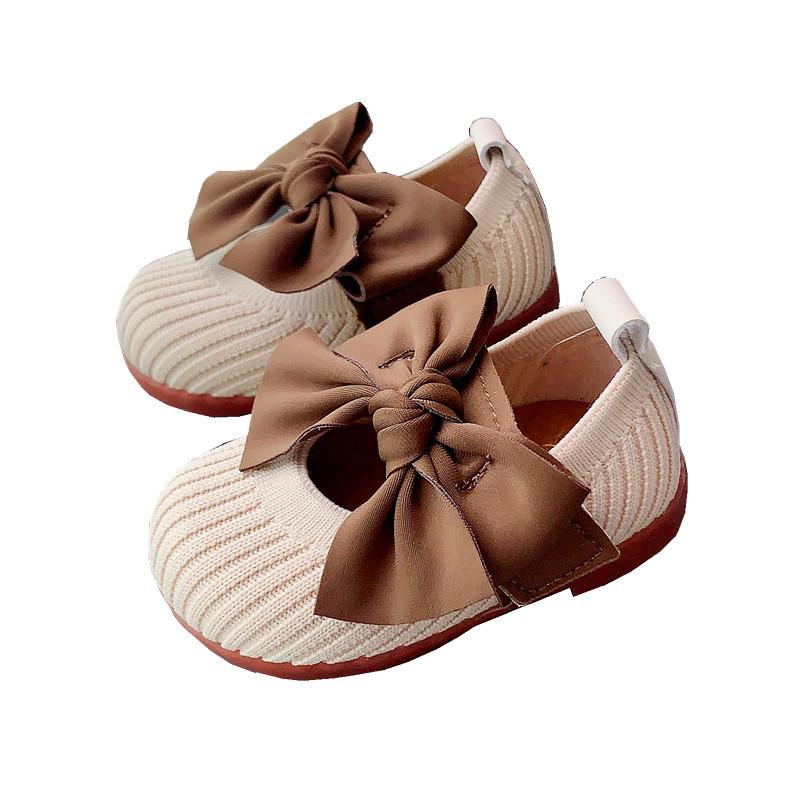 Bebes Soft Sole Baby Shoes 2025 Spring New Korean Bow Baby Girl Shoes Princess Leather Shoes Breathable Walking Shoes Zapatillas