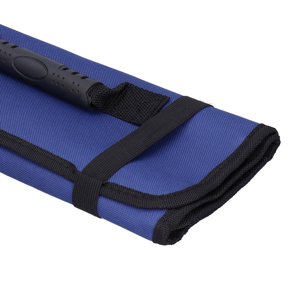 

Portable Reel Type Tool Bag Oxford Cloth Tool Pouch Organizer Durable Tool Roll Bag Carpenter синій
