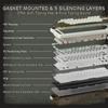 RK ROYAL KLUDGE L75 Mechanical Gasket Touchable TKL Wireless Pro QWERTY US Layout Keyboard, Assembly, Buttons/Macro Keys, Nameplate, Tri-Mode
