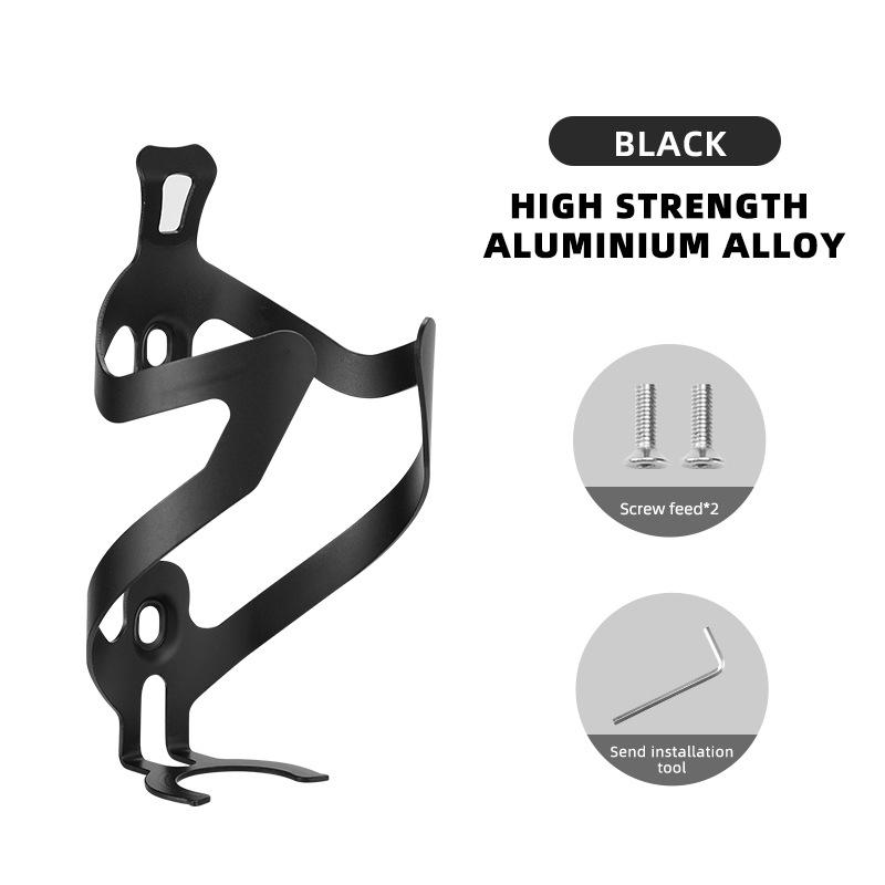 

Aluminum Alloy Bicycle Water Bottle Holder Mountain Bike Road Bike Cup Bracket Cycling Equipment Accessories black