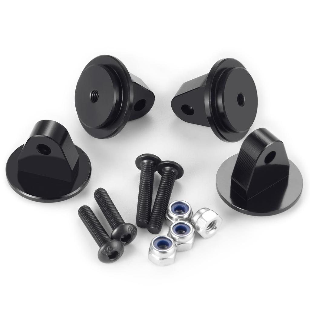 TRZX 4-Piece Aluminum Front and Rear Shock Absorber Mount Bracket Kit for 1/12 Tamiya 57409 CW-01 Lunch Box Upgrade Parts