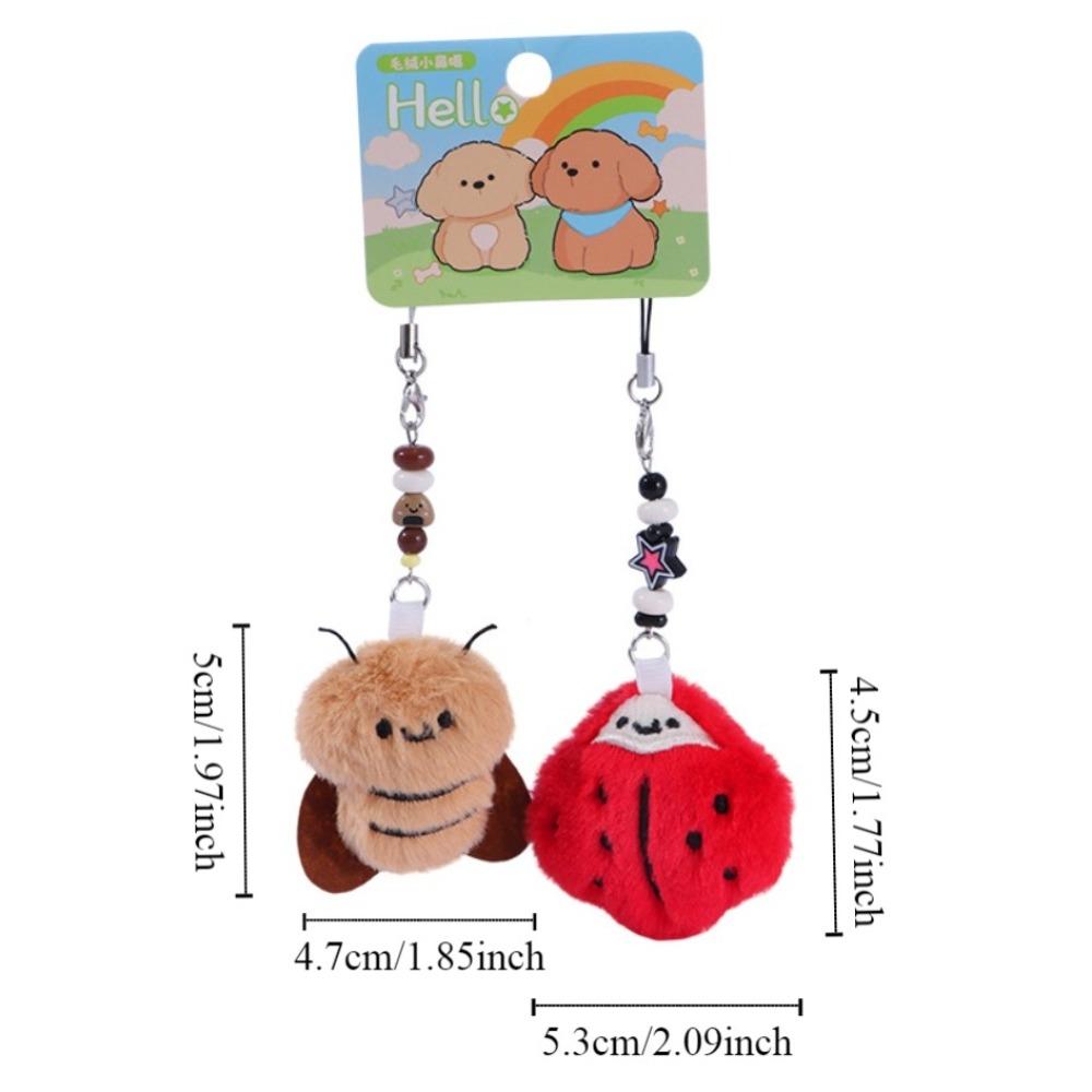 1Pair Kawaii Plush Couple Keychain Cartoon Animal Dog Car Keyring  for Lovers