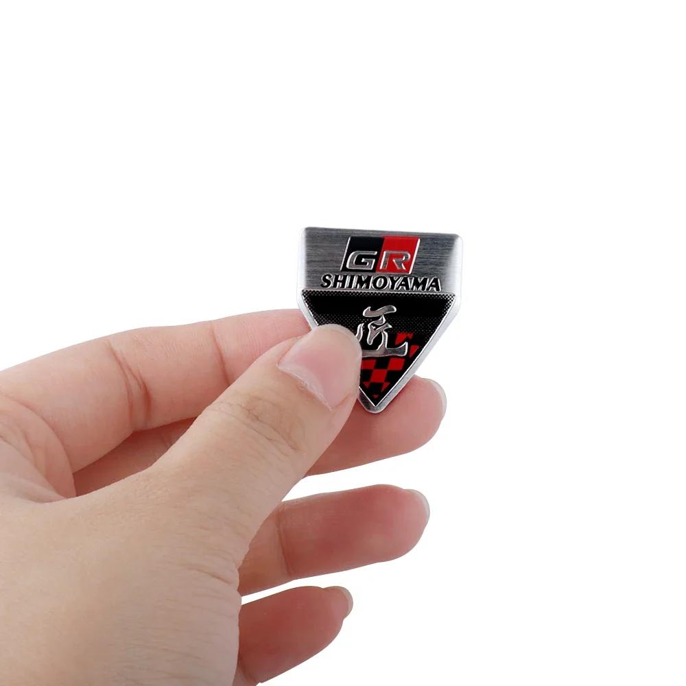 3D Aluminum GR GAZOO RACING Emblem, Auto Steering Wheel Side Body Trunk Fender Sticker for Yaris Prado Rav4 Prius