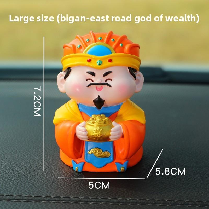 Traditionelle Fünf Gott des Reichtums Auto Dekoration Harz Kleine Figur Haus Büro Ornament