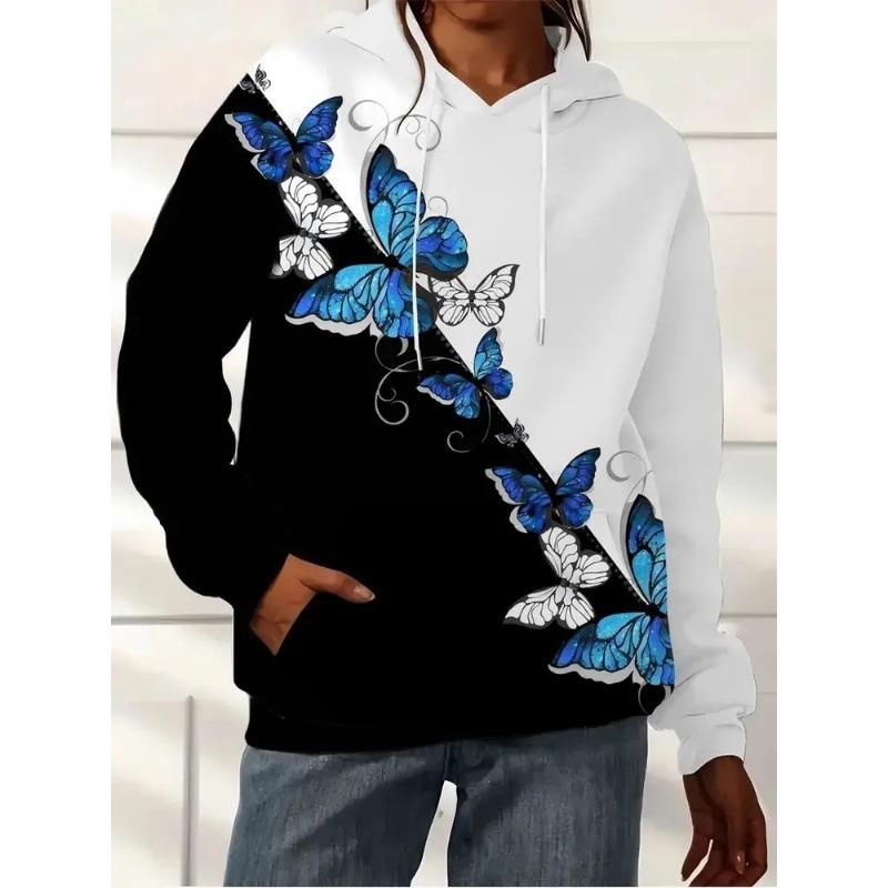 Women's Autumn and Winter 3D Printed Hooded Hoodies & Sweatshirts (women’s)