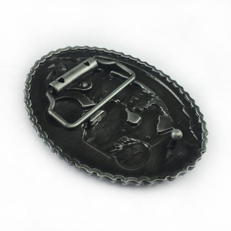 Zinc Alloy Wolf Head Belt Buckle - Western Cowboy Style