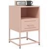 Nightstands 2 Pcs Pink 36 X 39 X 60.5 Cm Steel