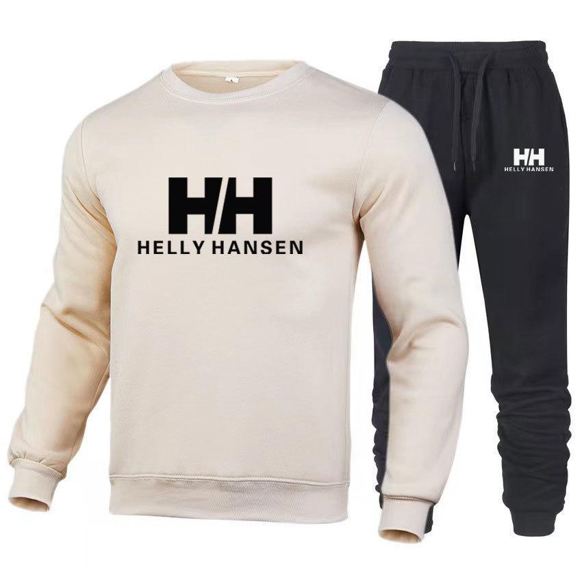 Manufacturer Direct Sales Men s Sports Fashion Casual Printed Round Neck Hoodie Pants Set XXL