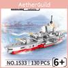 Warship Aircraft Carrier Assembly Building Block For Kids