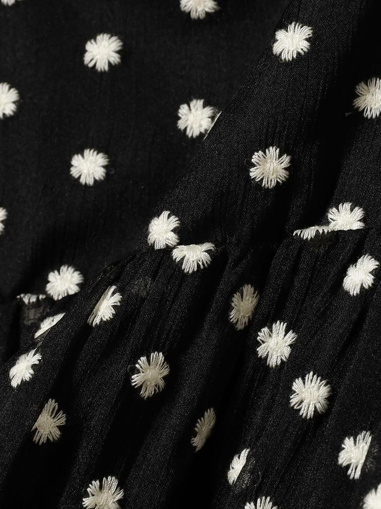 Ray Beams Women's Floral Embroidered Cami Dress, Black 0