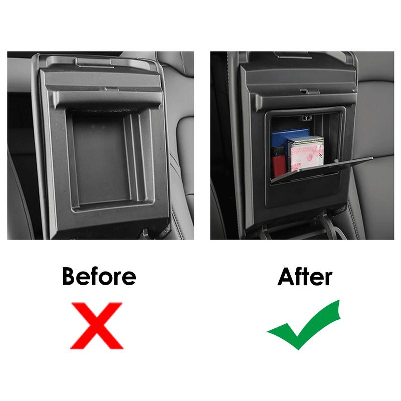 1pc ABS Car Armrest Holder Box Center Console Organizer Armrest Hidden Storage Box for Tesla Model 3 Y 2017- Accessories