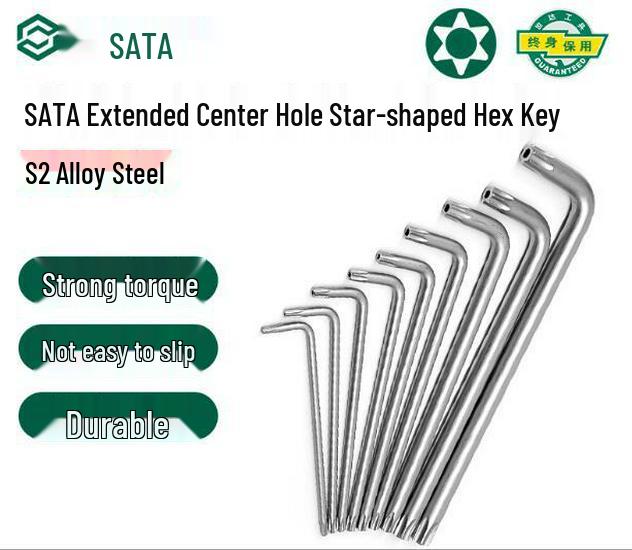 SATA Tools Extended Center Hole Star Wrench Set (Models 84501-84506) Torx Wrench TT10