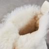 Johnature Genuine Leather Women's Shoes Leisure Thick Soled And Plush Warm Wool Lace-up Short Boots