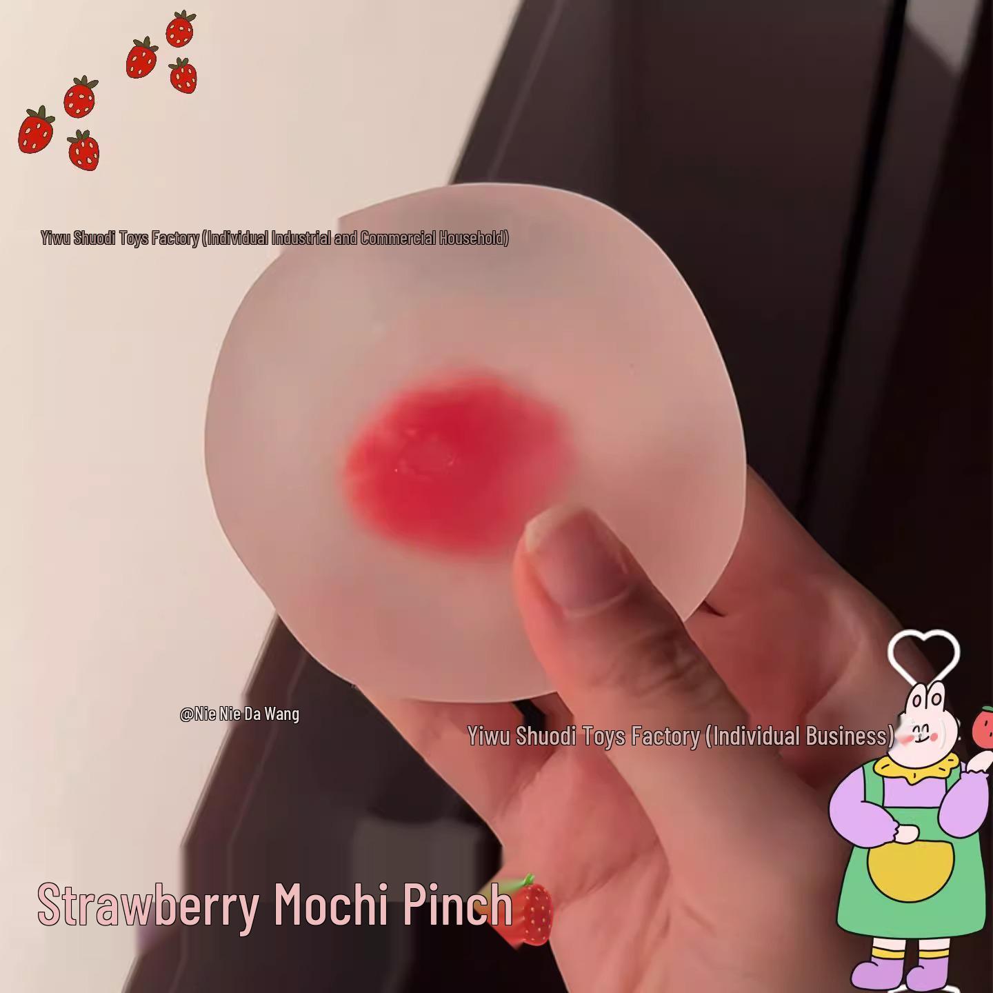 

Strawberry Mochi Stress Relief Squishy Ball