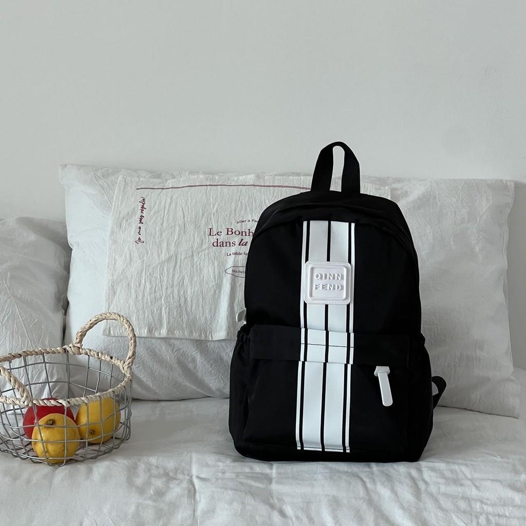 Stylish Colorful Large Capacity Nylon Backpack For Kids Unisex Fashionable School Bag чёрный