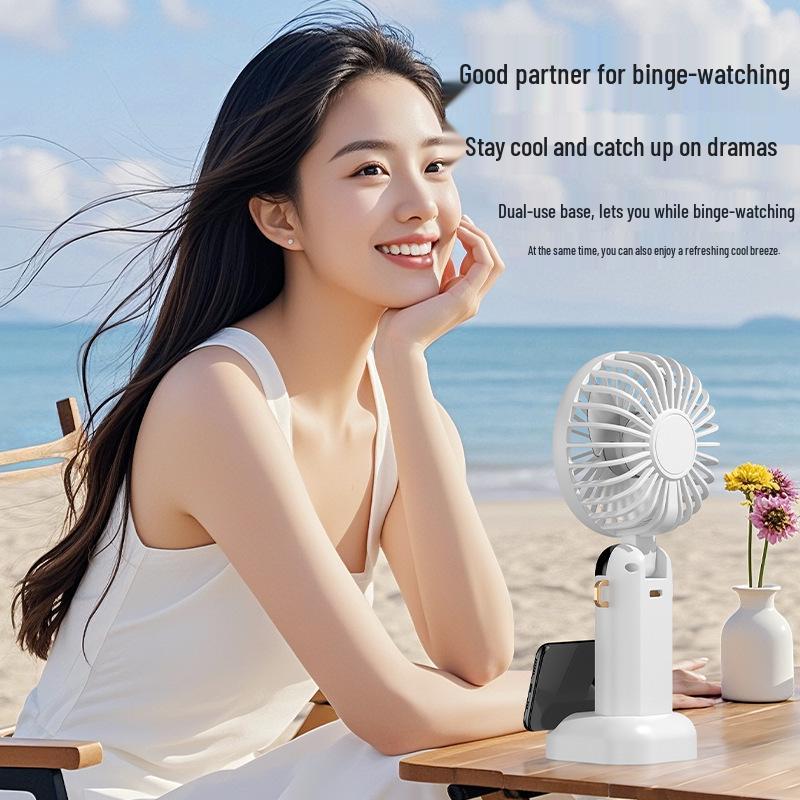 Foldable USB Portable Mini Electric Silent Fan with Digital Display