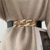 1 Pcs Fashion Chain Belt Elastic Metal Waist Belts For Women Ladies Coat Dress Belt Waistband