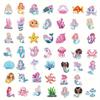 50 Pcs Mermaid Stickers Pack | Vinyl Aesthetics Stickers for Scrapbook, Journaling, Laptop, Bumper, Skateboard, Water Bottles, Computer, Phone