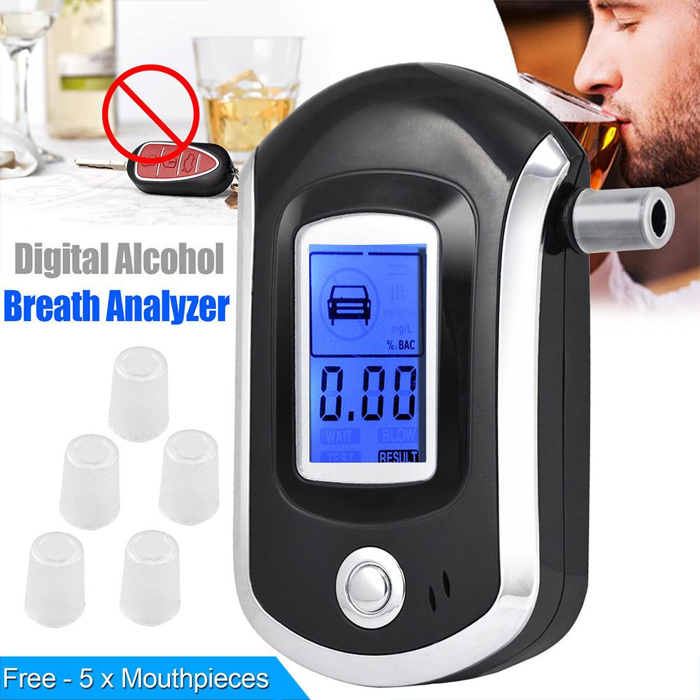 Portable Handheld Digital LCD Breathalyzer Breath Test Alcohol Tester Analyzer Detector