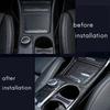 Car Center Console Water Cup Holder Panel Decorative Frame Sticker for Mercedes GLA CLA A Class W176 2013-2018 LHD Carbon Fiber