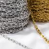 0.5M 1M 6mm 18K PVD Plated Stainless Steel Hollow Bow Chain for DIY Punk Bracelet Necklace Anklet Craft Jewelry Making Supplies