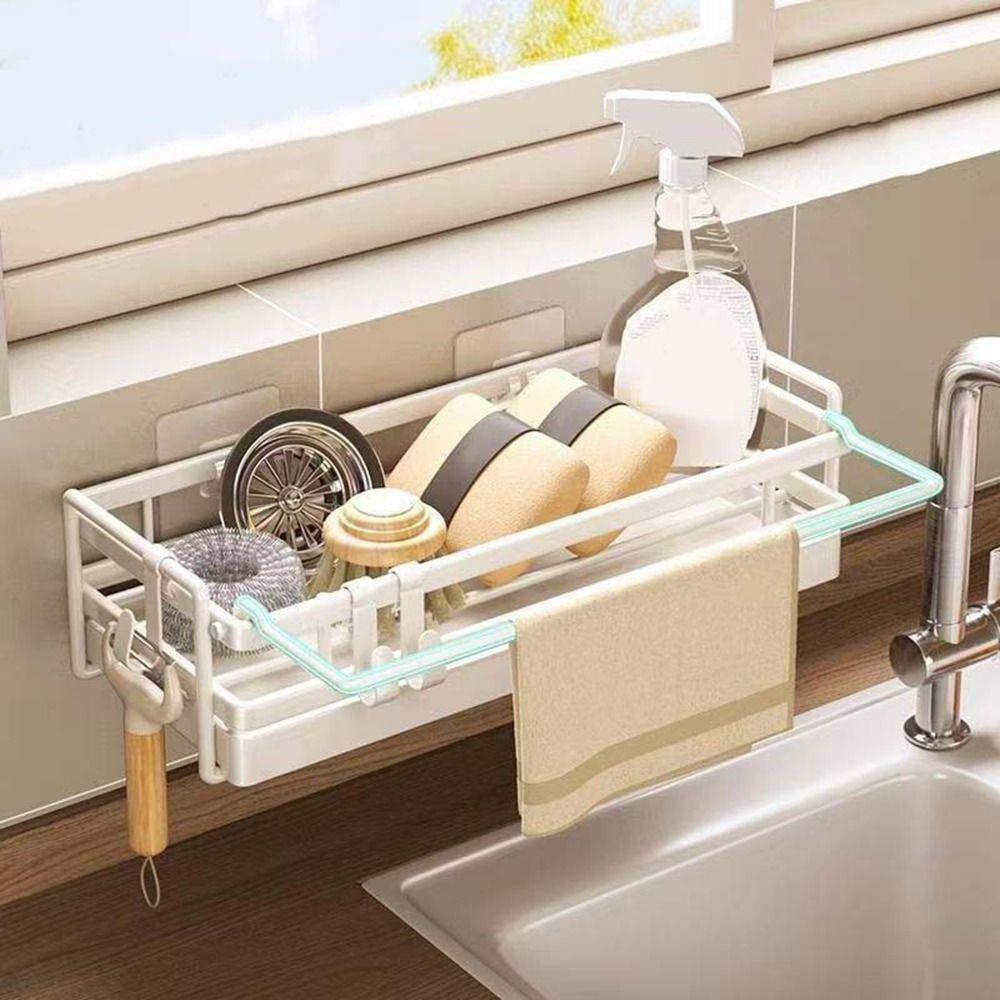 Self-draining Sink Faucet Storage Rack Waterproof Sink Rag Rack Cloth Drain Rack  for Home