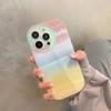 Rainbow Color Gradual Change Halo Dyeing Phone Case For Iphone 13 11 12 14 Pro Max Shockproof Lucky Cover Funda