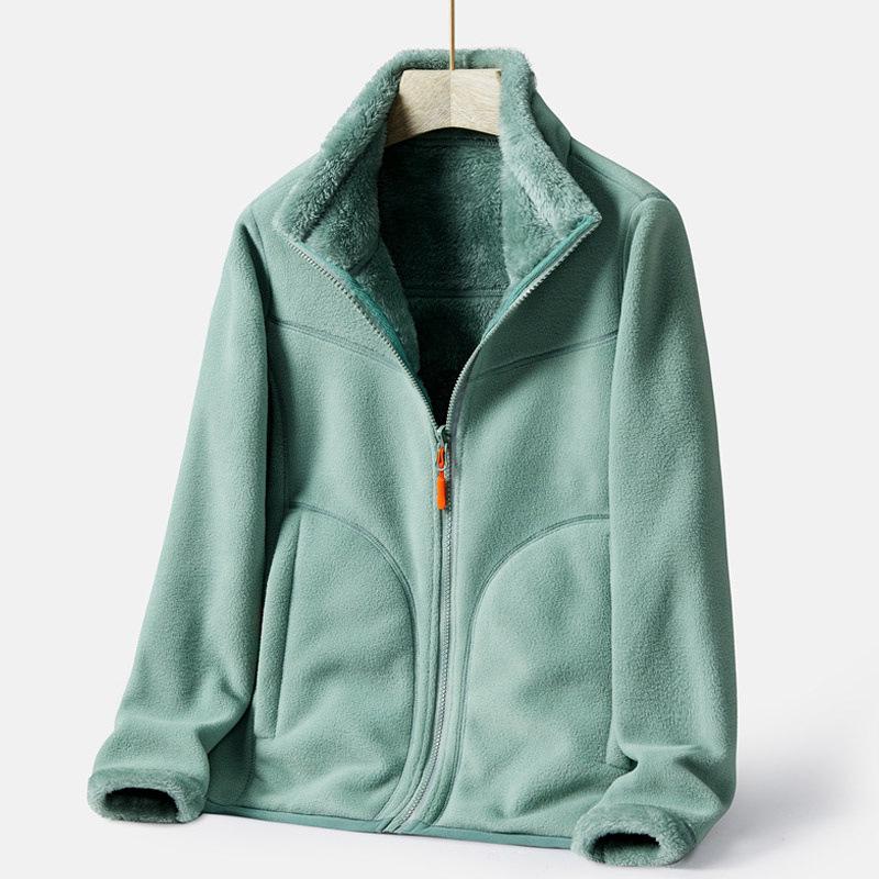 Reversible Polar Fleece Jacket: Thermal Winter Coat for Men & Women