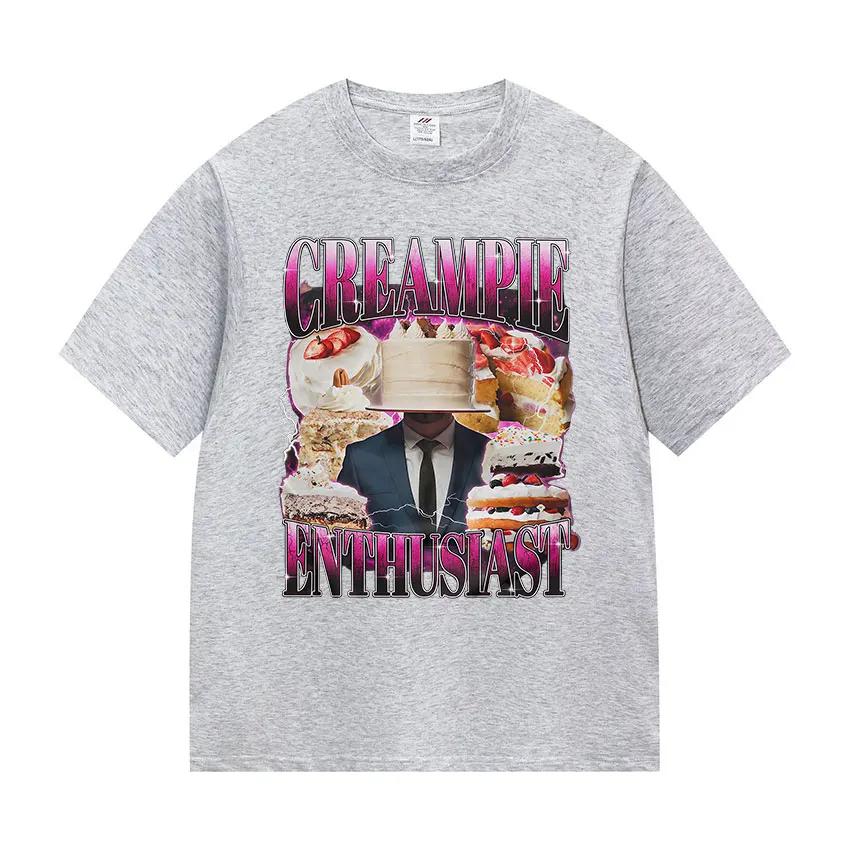 Funny Dessert Inappropriate Meme Design T-shirt Funny Foodies Style Short Sleeve Unisex High Quality Cotton T-shirt Tops