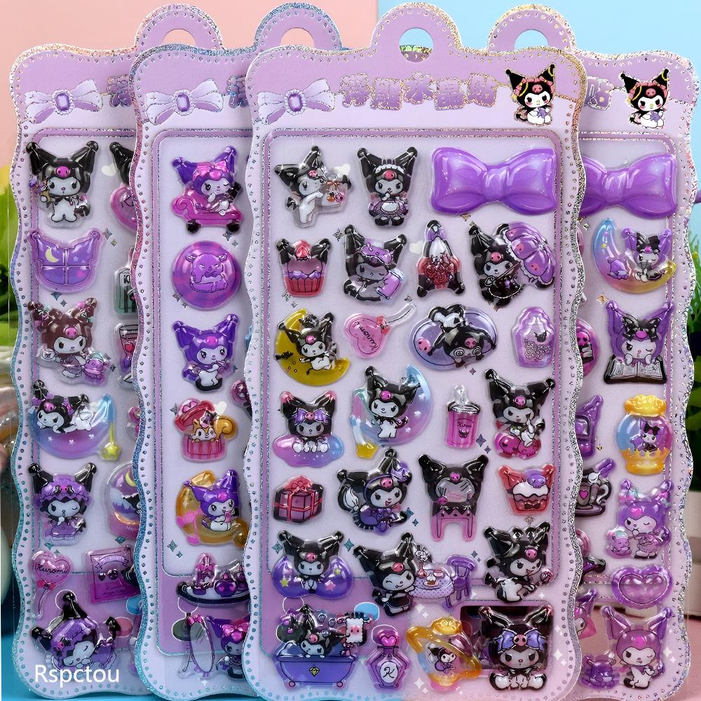 Cute Sanrio Cartoon 3D Relief Stickers Aesthetic My Melody Cinnamoroll Kuromi Bubble Decals Kawaii Reward Stickers Party Favor