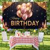 Sparkle Background Champagne Glasses Birthday Display Cheers Display Pink Balloons Party Backdrop For Women's Gathering Festive