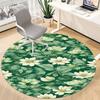 1pc Floral Pattern Office Round Area Rug, Indoor Mat Suitable ForOffice, Under Office Chairs Bedroom Living Room Home Decor, Room Deco  D045