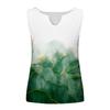 Women's Fashion V-neck Vest Loose Vintage Print Sleeveless Top T-shirt