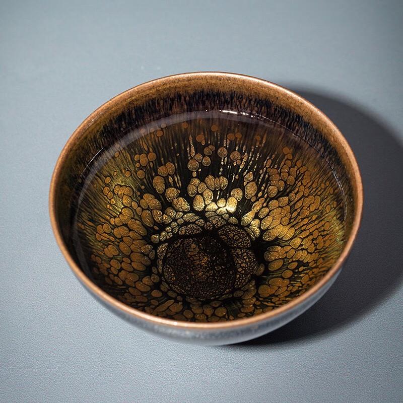 Edenus Handmade Jian Ware Teacup with Kiln Oil Spot Glaze