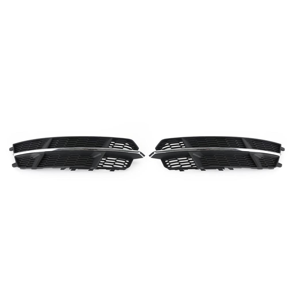 Front Bumper Lower Grille Grill 4G0807681AN 4G0807682AN Fit for A6 C7 S-Line 2016-2018 Black Chrome