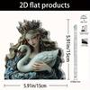1pc Queen Holding a Goose Acrylic Desktop Decoration - Bohemian Style Tabletop Ornament, Suitable for Home, Bar, Cafe, or Office Decor