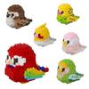 Cute Colorful Parrot Small Particle Building Block Micro Blocks Toys Sets Animals 3D Models Ornament Gifts