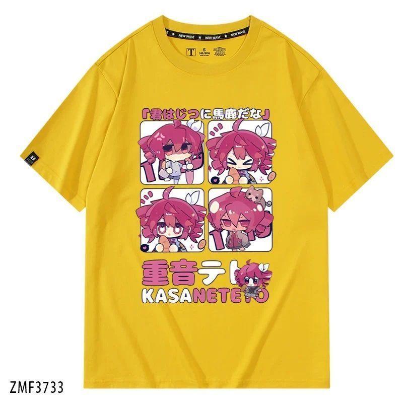 2025 New Anime Kasane Teto Cosplay Cartoon Printed Short Sleeve TShirt Casual Tee Fashion Vintage Shirts Versatile In Summer