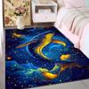 1PC Whale swimming in starry sky Print Carpet Rug for Living Room Bedroom Sofa Doormat Home Decor Non-slip Floor Mat