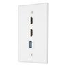 HD Multimedia Interface Ethernet USB Wall Plate 2 Port HD Multimedia Interface Keystone 1 Port USB 3.0 Wall Plate