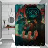 Gaming Poster Just One More Game Retro Shower Curtains 180cm Polyester Modern Style Bathroom Curtain With Hooks Shower Curtain